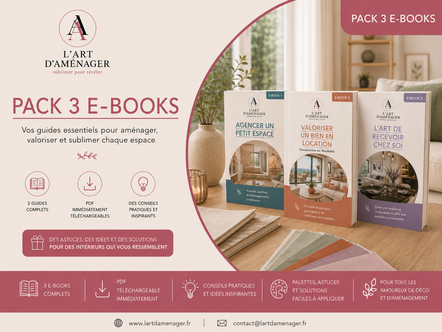 PACK 3 E-BOOKS – La Collection Complète L'Art d'Aménager